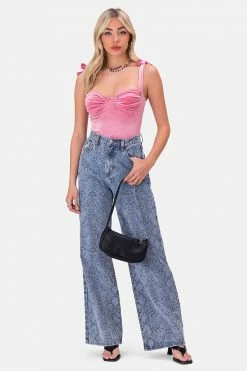 Adika Minogue Velvet Cupped Bodysuit Girls Night Out