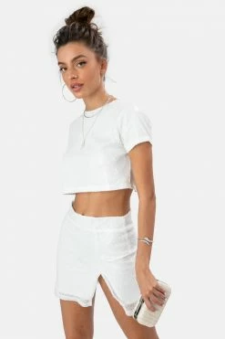 Adika Laney Sequin Cut-Out Top