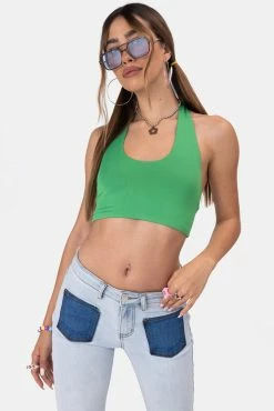 Adika Bubblegum Halter Crop Top