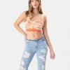 Adika Kido Marble Print Knitted Crop Top