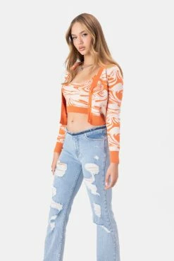 Adika Kido Marble Print Knitted Cardigan OUTLET