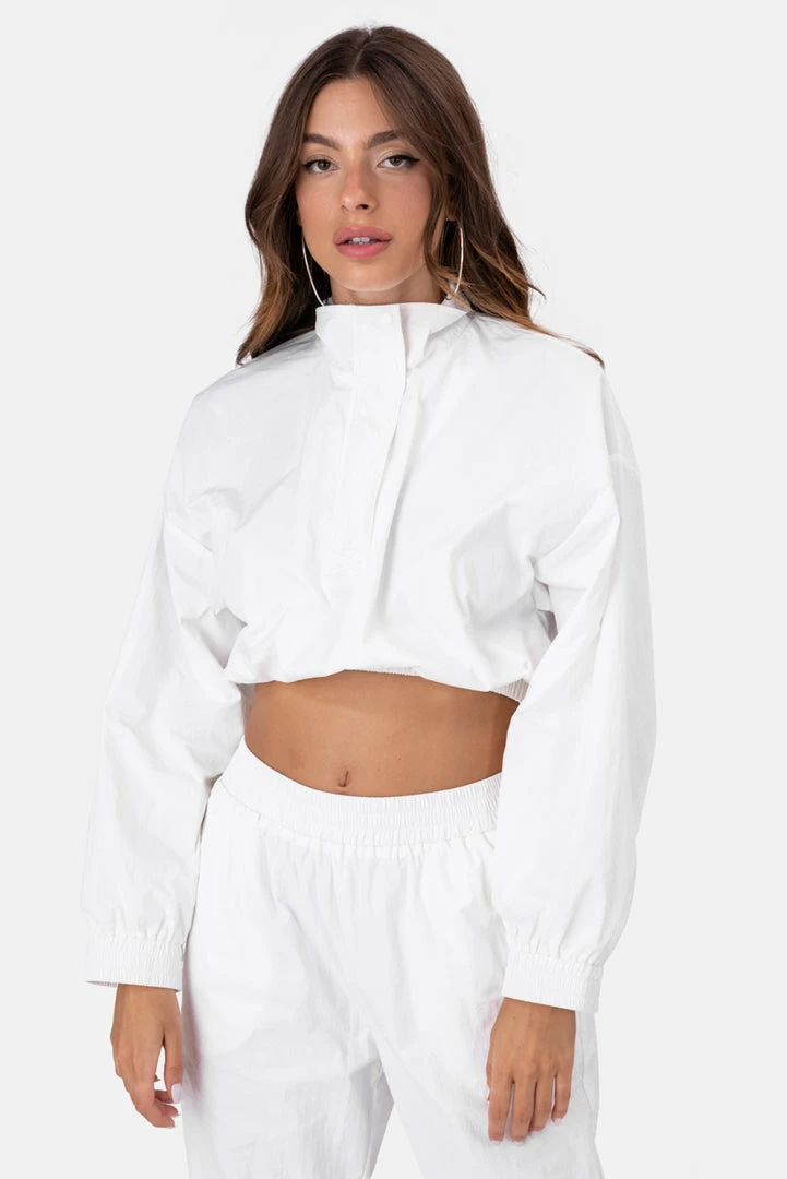 Hot Sale β Adika Icy Cropped Nylon Track Top π 1 Adika Icy Cropped Nylon Track Top