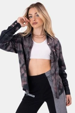 Adika Max Tie-Dye Plaid Shirt