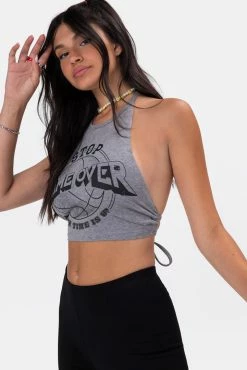 Adika GAME OVER Backless Halter Top