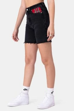 Adika OUTLET Rice Denim Biker Shorts