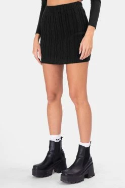 Cheapest 👏 Adika Script Cable Knit Mini 👗 Skirt 💯 7 Adika Script Cable Knit Mini Skirt