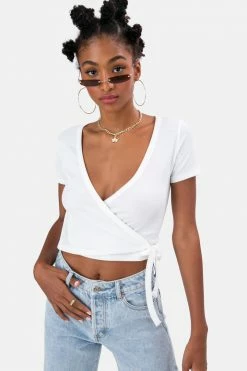 Adika Garland Ribbed Wrap Top
