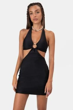 Adika Ringo Cut-Out Halter Mini Dress OUTLET
