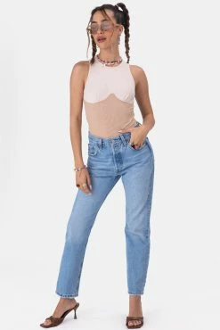 Adika Castillo Color-Block Ribbed Top