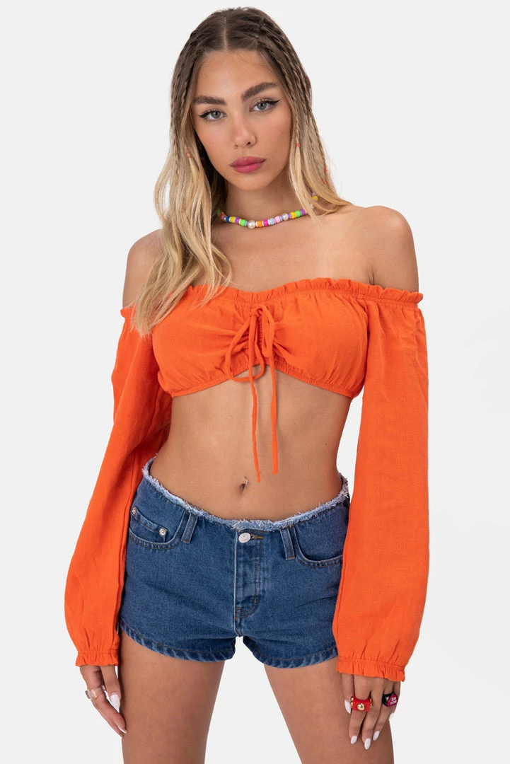 Discount 🎉 Adika OUTLET Islands Off-Shoulder Crop Top 🌟 1 Adika OUTLET Islands Off-Shoulder Crop Top