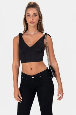 Adika Androse Tie-Strap Crop Top