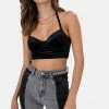 Adika Morticia Velvet Crop Top