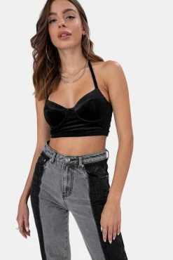 Adika Morticia Velvet Crop Top
