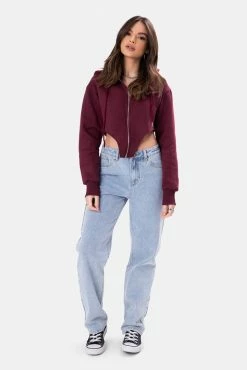 Adika Macbeth Corset-Hem Zip Hoodie OUTLET