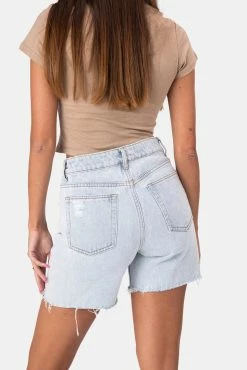 Adika Basil Ripped Denim Shorts