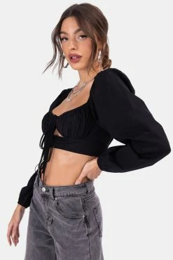 Adika Romano Puff Sleeve Crop Top