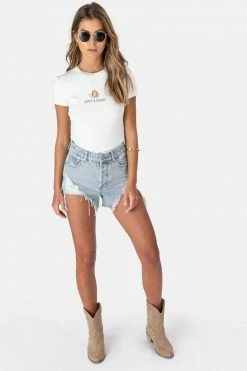 Adika Marie Ripped Denim Shorts
