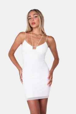 Adika Silverado Mesh Mini Dress New