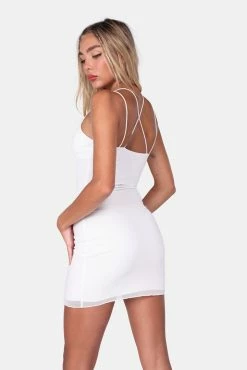 Adika Silverado Mesh Mini Dress New