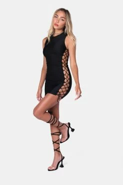 Adika Click Bait Lace-Up Dress