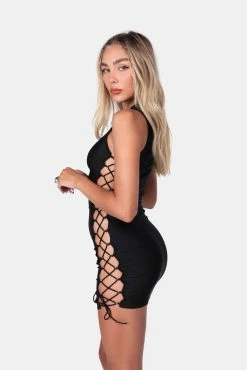 Adika Click Bait Lace-Up Dress