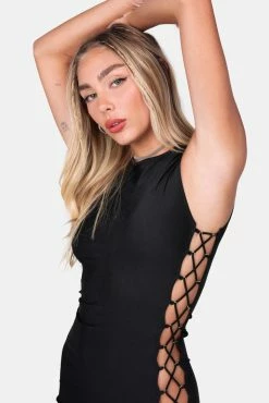 Adika Click Bait Lace-Up Dress