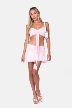 Adika Pixie Land Tie-Hem Crop Top