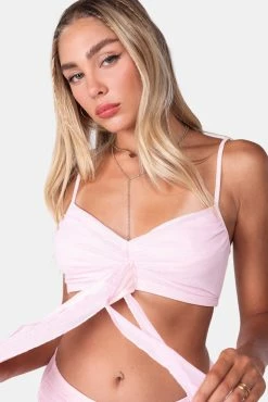 Adika Pixie Land Tie-Hem Crop Top