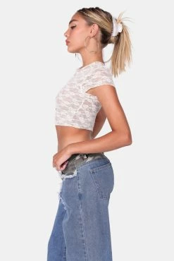 Budget 🤩 Adika Love Story Cut-Out Lace Top ⌛ 7 Adika Love Story Cut-Out Lace Top
