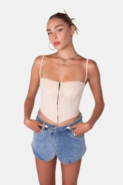 Adika New Tops Notorious Corduroy Corset Top