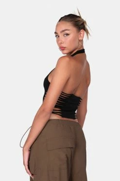 Adika Over The Line Ripped Halter Top New Tops