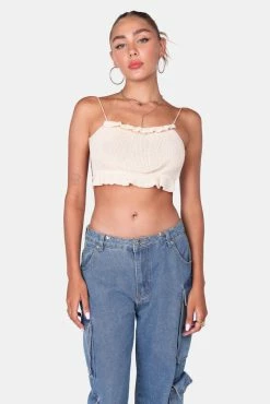 Best Pirce 💯 Adika Almond Knitted Crop Top 🔥 7 Adika Almond Knitted Crop Top