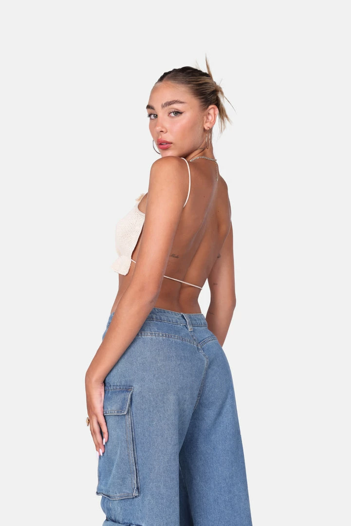 Best Pirce 💯 Adika Almond Knitted Crop Top 🔥 5 Adika Almond Knitted Crop Top