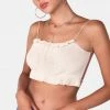 Adika Almond Knitted Crop Top