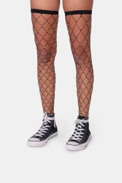 Adika Dominique Fishnet Knee Socks