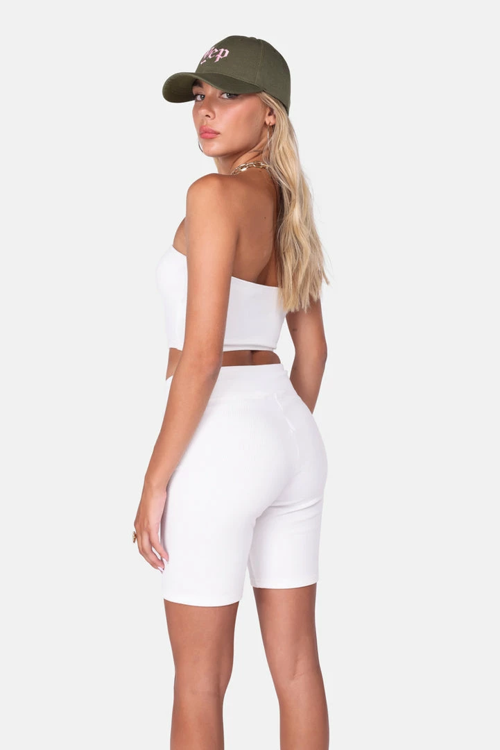 Best Sale 🔥 Adika Baster Wrap-Waist Ribbed Shorts New 💯 5 Adika Baster Wrap-Waist Ribbed Shorts New