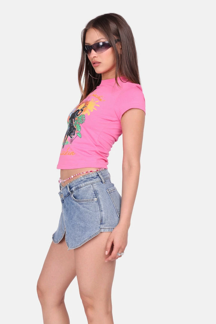 Outlet ⭐ Adika Issa Wrap Denim Skort New ⌛ 4 Adika Issa Wrap Denim Skort New