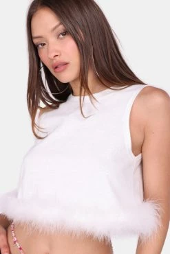 Adika New Bazaar Feather Hem Crop Top