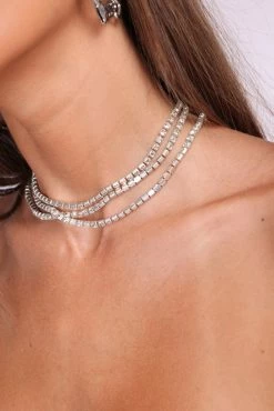 Adika Accessories Marilyn Rhinestone Necklace