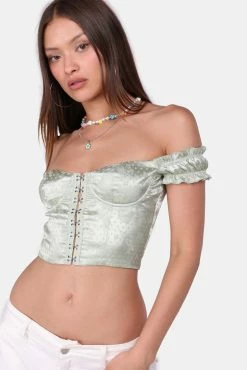 Adika Bridgeton Jacquard Off-Shoulder Top