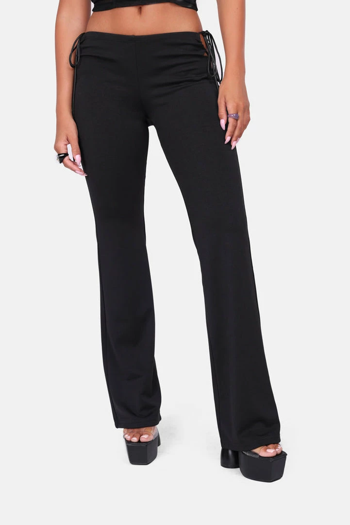 New 🛒 Adika Minaj Lace-Up Flared Pants New 🔔 4 Adika Minaj Lace-Up Flared Pants New