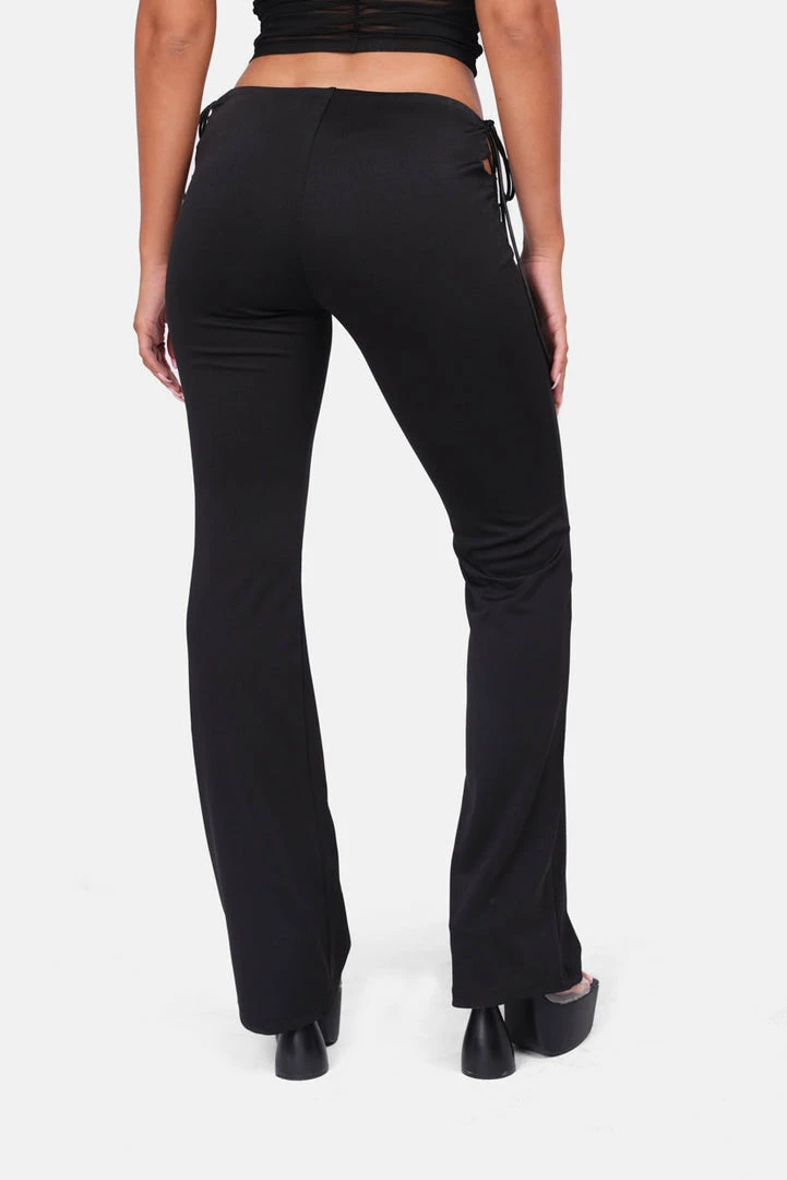 New 🛒 Adika Minaj Lace-Up Flared Pants New 🔔 5 Adika Minaj Lace-Up Flared Pants New