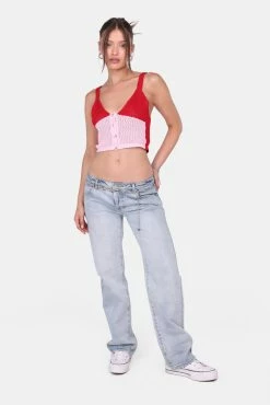 Adika Hodges Buttoned Crochet Cami Top