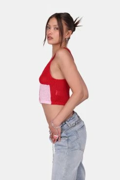 Adika Hodges Buttoned Crochet Cami Top