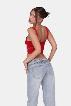 Adika Hodges Buttoned Crochet Cami Top