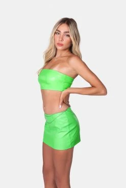 Adika Brain Freeze PU Mini Skirt New