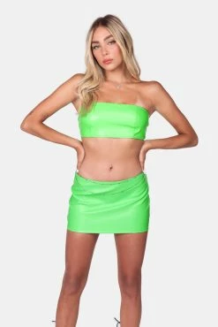 Adika Brain Freeze PU Mini Skirt New