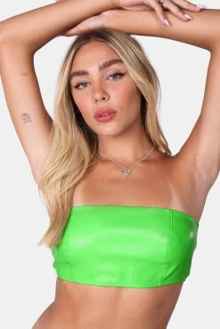 Adika New Brain Freeze PU Bandeau Top