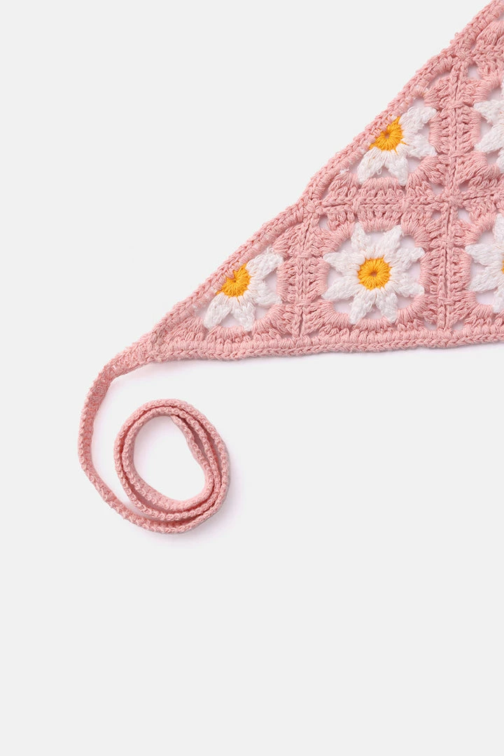 Budget ๐ Adika Oshi Floral Crochet Bandana โจ 2 Adika Oshi Floral Crochet Bandana