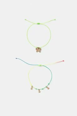 Adika Electric Charmed Cord Bracelet Set